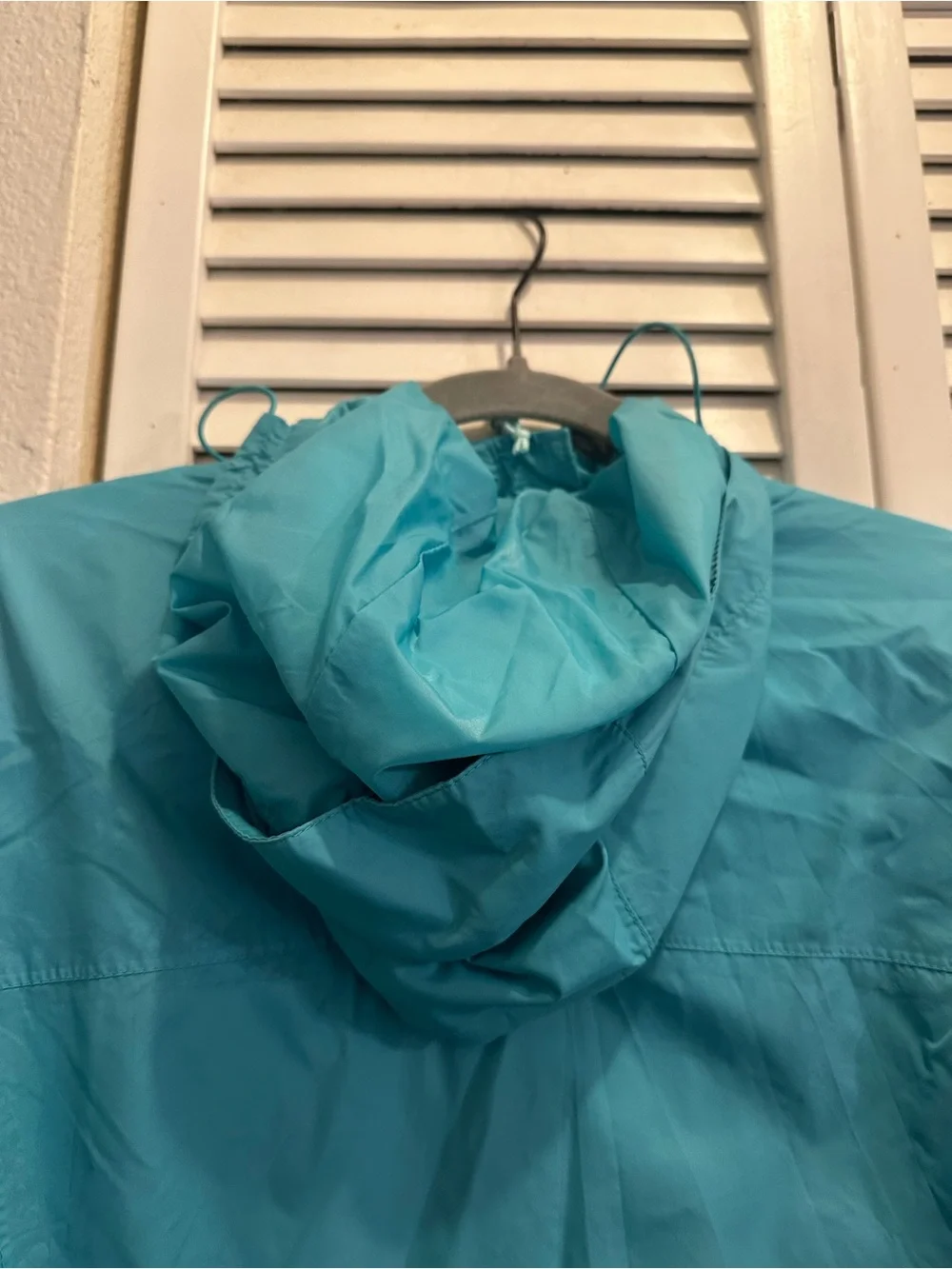 Columbia Girls' Teal Hooded Rain Jacket